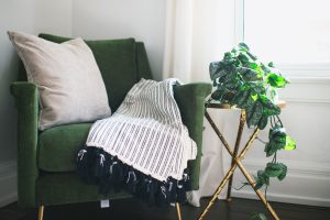 sofa met kamerplant
